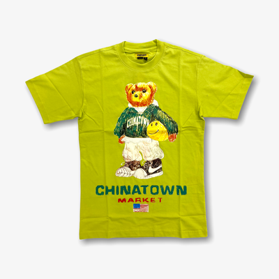 Chinatown Market Smiley Sketch Basketball Bear T-shirt Yellow