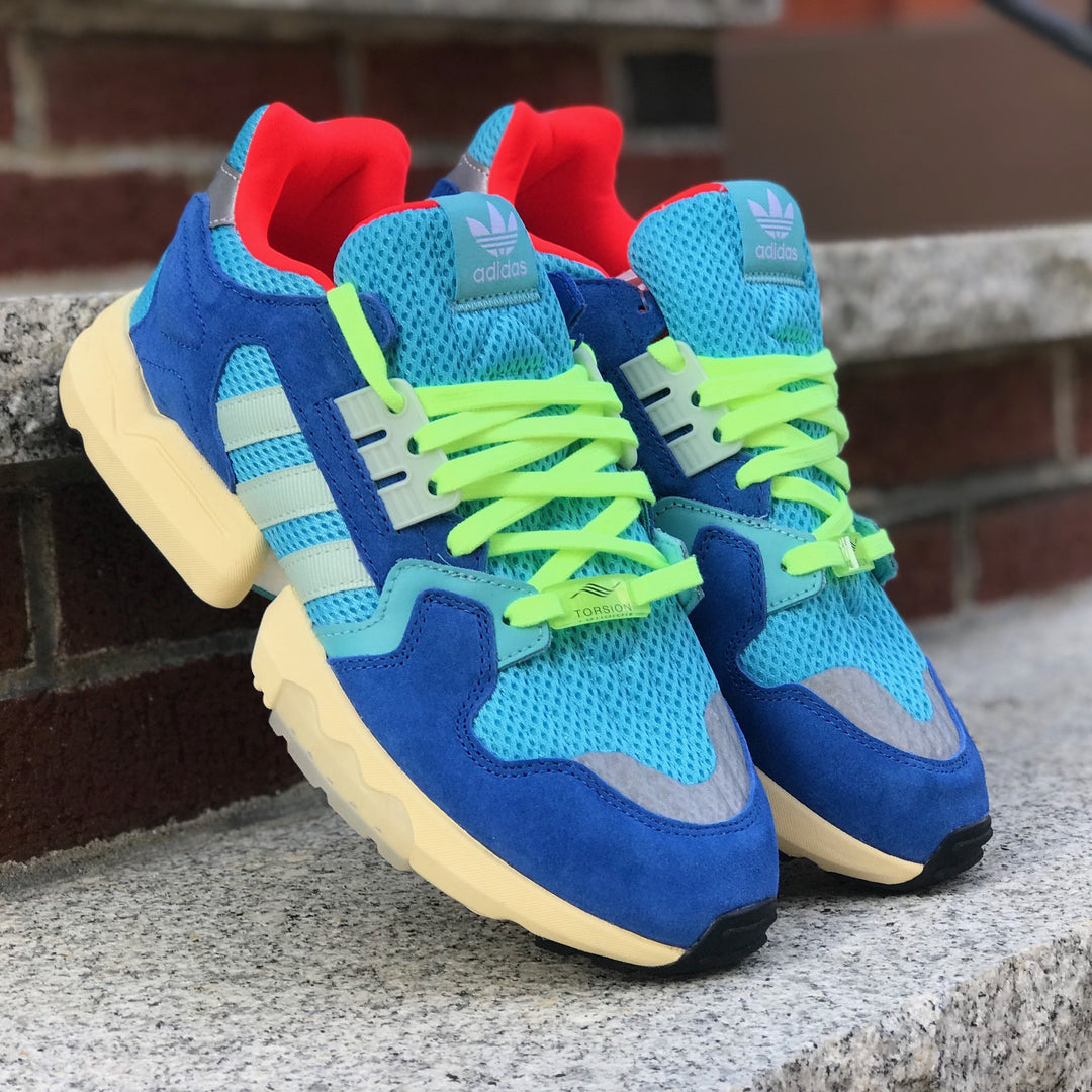 Adidas ZX Torsion Bright Cyan Linen Green Blue EE4787 Sneaker Junkies