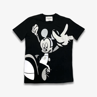 Iceberg T-shirt with Mickey Mouse Graphic Black
