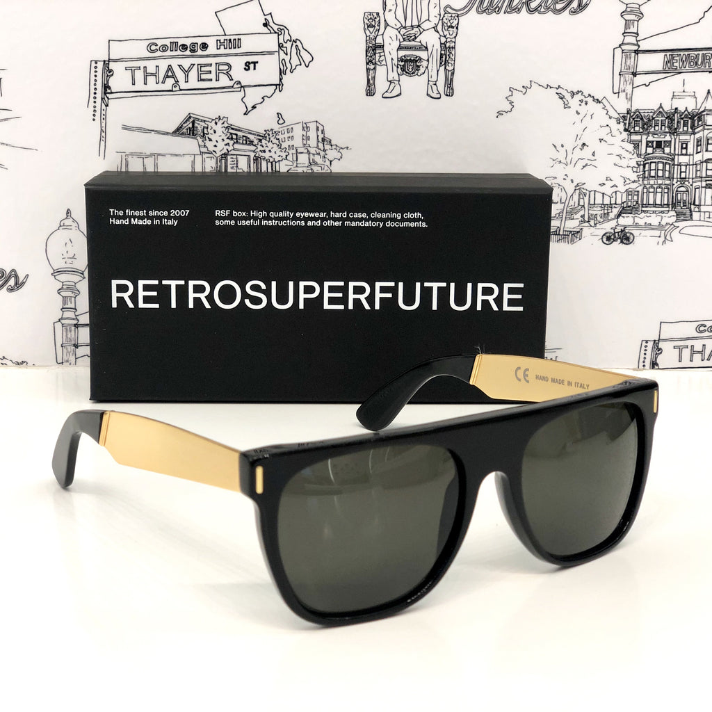 RetroSuperFuture Flat top Francis Black Gold 180/R – Sneaker Junkies