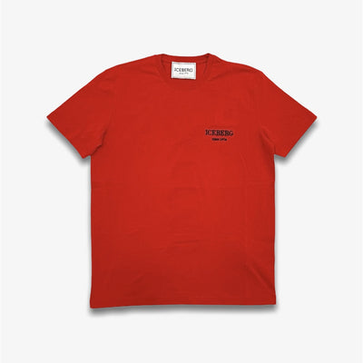 Iceberg T-shirt With Deconstructed Mickey Mouse Red