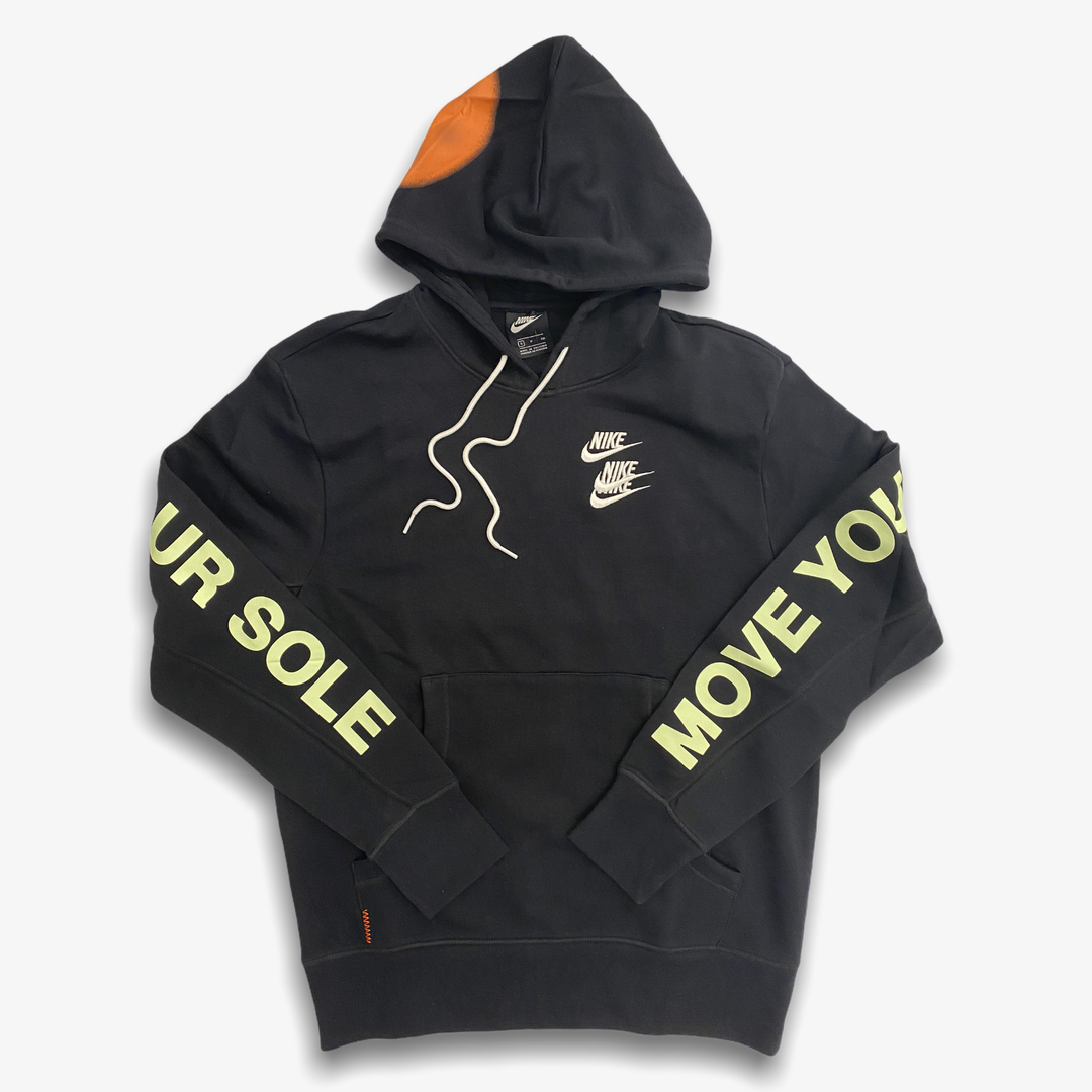 Nike Sportswear Pullover French Terry Hoodie Black White DA0931