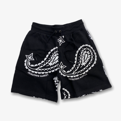 Chinatown Market Paisley Shorts Black