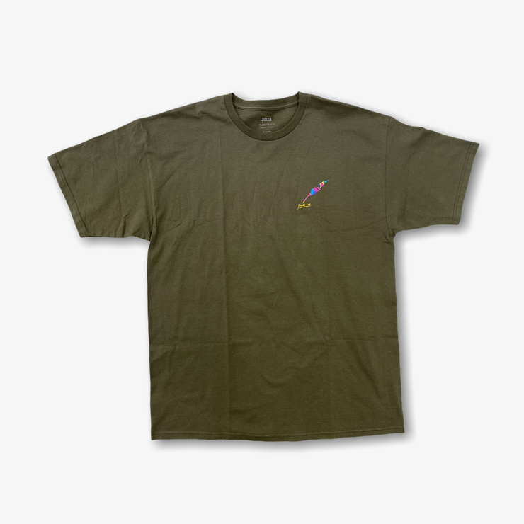 Publish Painted Quill Graphic olive T-shirt