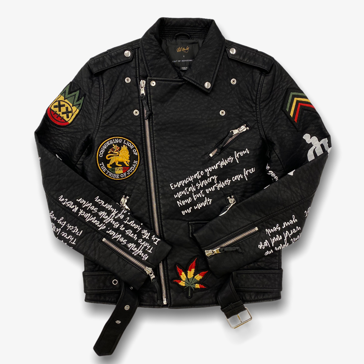Cult Of Individuality x Bob Marley Leather Moto Jacket