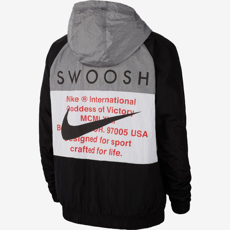 Nike Sportswear Swoosh Jacket Black Particle Grey White CJ4888-011