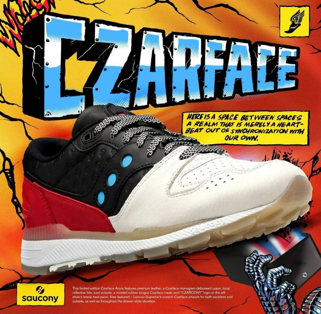 Saucony X CZARFACE AZURA White Black Red S70610-1 – Sneaker Junkies