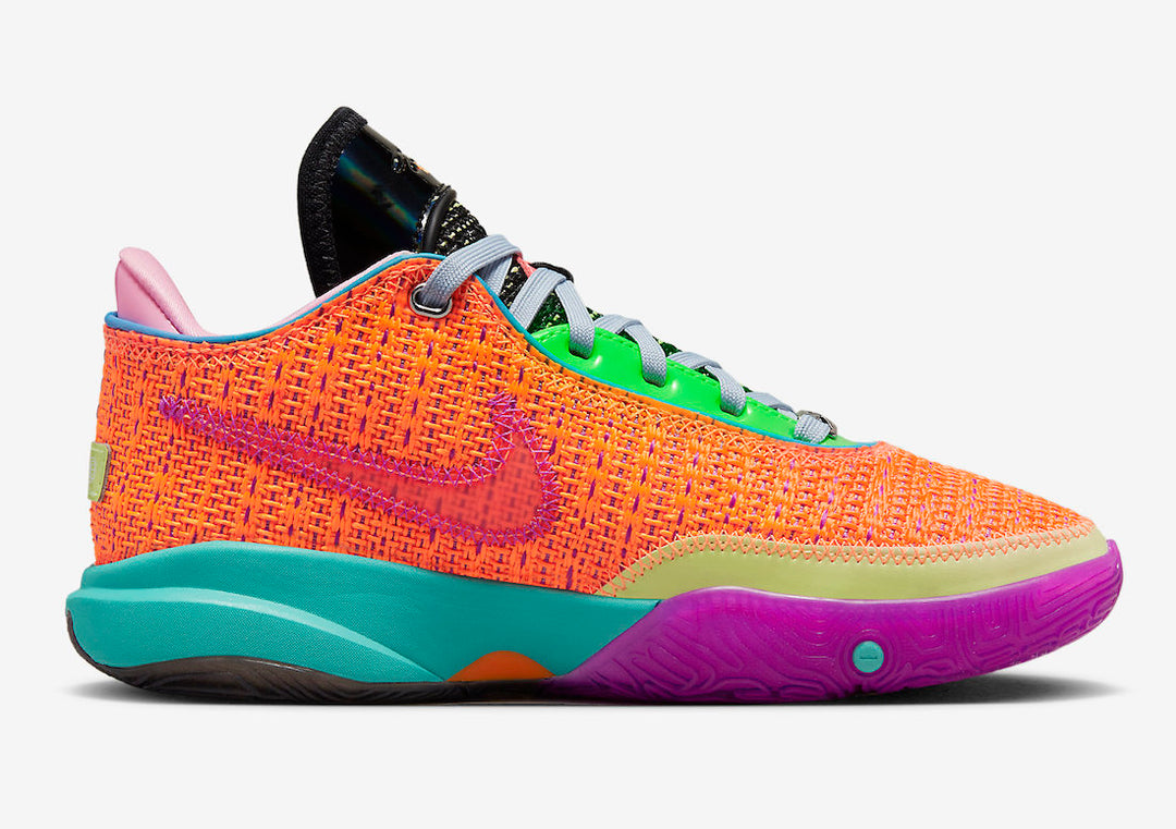 orange and purple lebrons