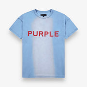 Purple Brand Textured Jersey Inside Out Tee Placid Blue Core Big