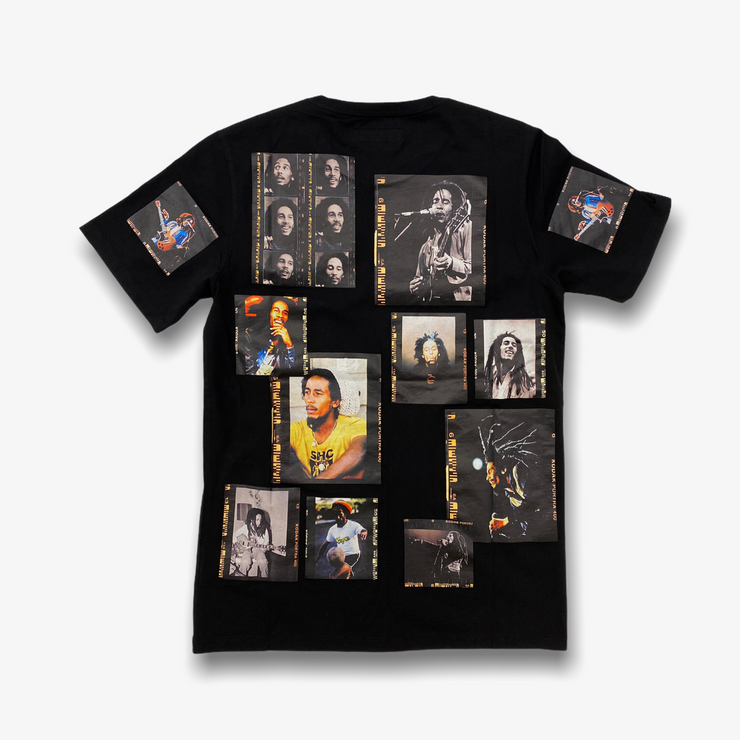 Cult of Individuality x Bob Marley Polaroid Short Sleeve Crew Neck T-shirt Black