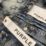 Purple Brand Denim Jacket P007 Fade Monogram Indigo