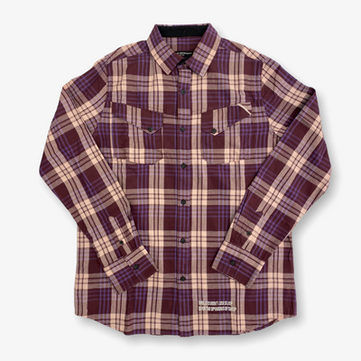 Cult of Individuality "Land of the Free" Plaid Woven Lavender