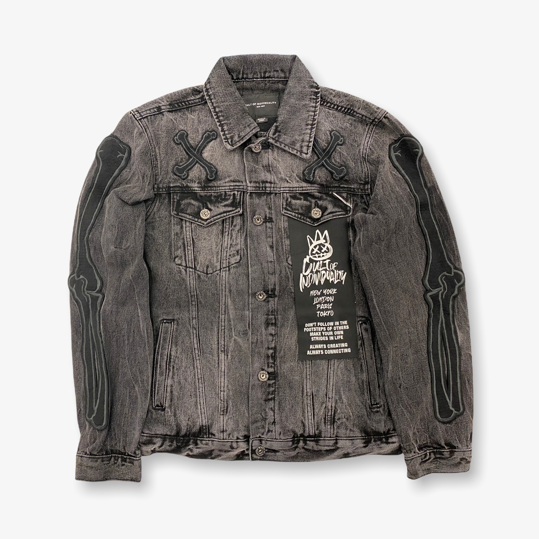 m*ん様 cult of individuality スカル　デニムジャケット Cult of Individuality Bones Type II Denim Jacket Bones – Sneaker