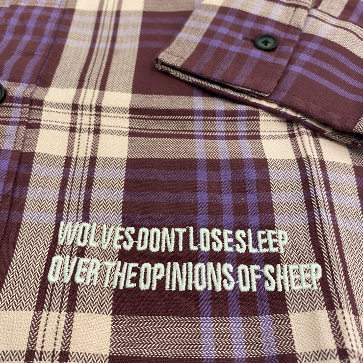 Cult of Individuality "Land of the Free" Plaid Woven Lavender