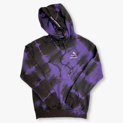 Mauna-Kea Streak Tie & Dye Hoodie Purple Black MKS622_ST27
