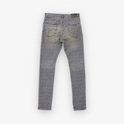 Purple Brand Washed Grey Jacquard Jeans