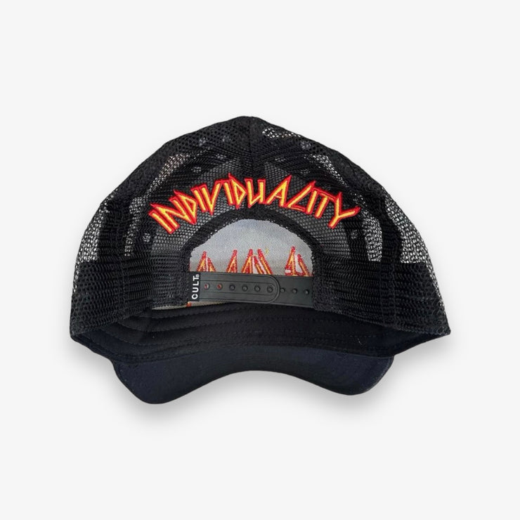 Cult of Individuality Def Leppard Mesh Trucker Black