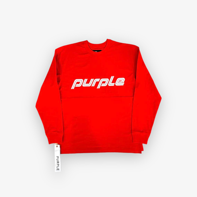 Purple Brand Textured Jrsy LS Fiery Red