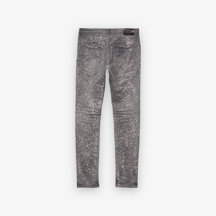 Purple Worn Grey Speckle Bleach Jeans