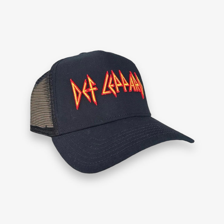 Cult of Individuality Def Leppard Mesh Trucker Black