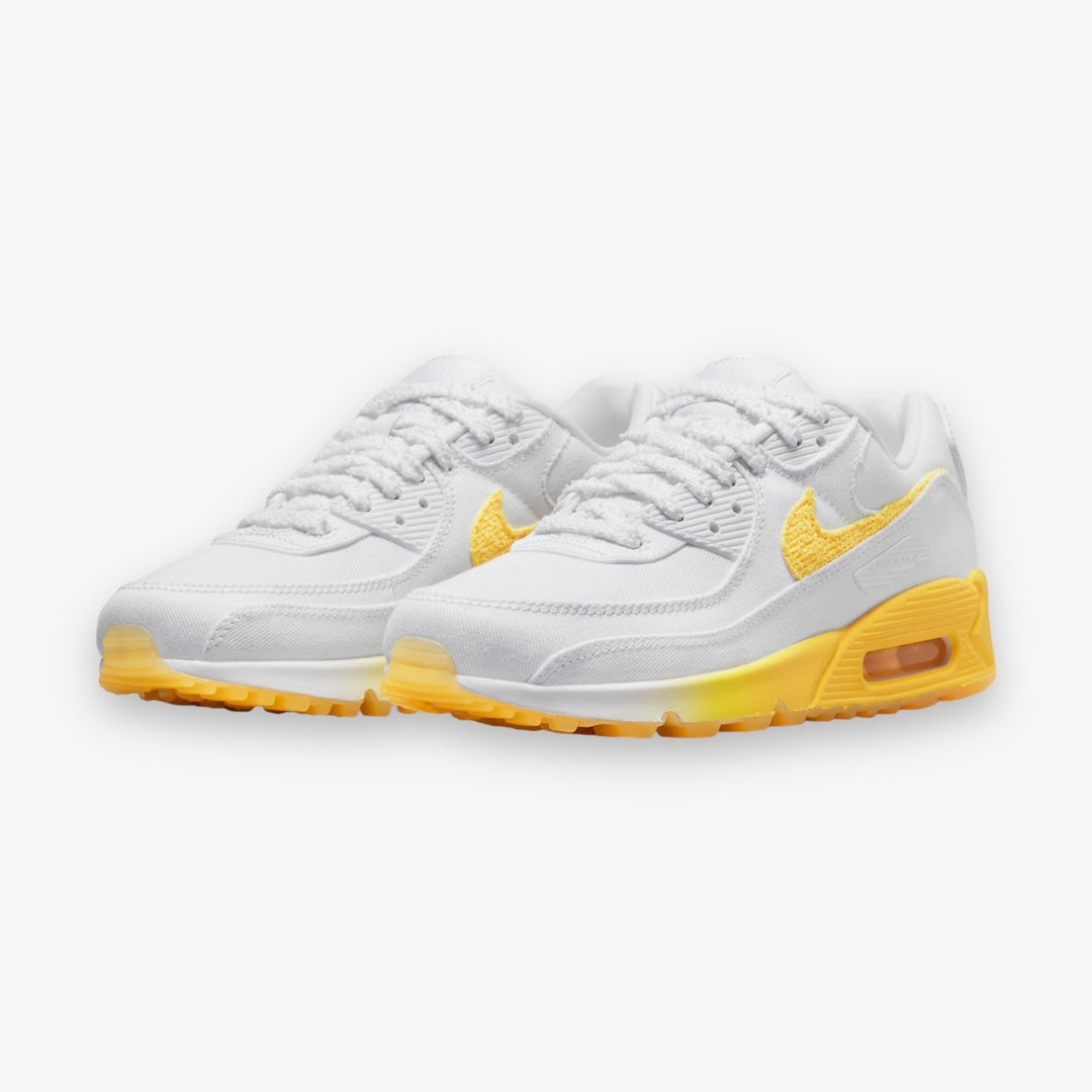 Women's NIKE AIR MAX 90 SE WHITE/CITRON PULSE-ALABASTER-SAIL