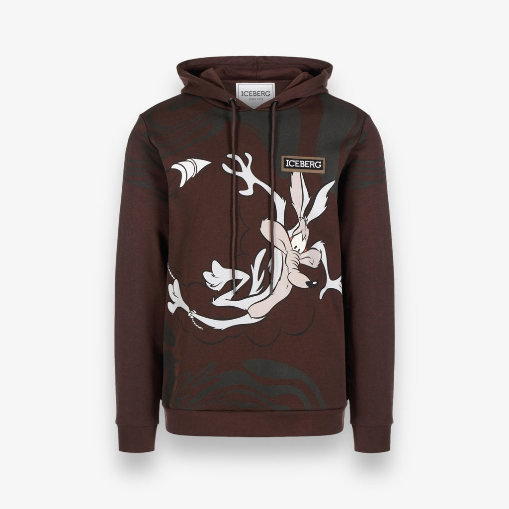 ICEBERG 5C FELPA WILE E. COYOTE HOODED SWEATSHIRT BROWN – Sneaker