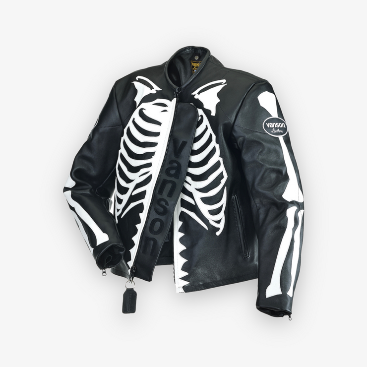 Vanson Leathers Jacket Bone Black – Sneaker Junkies