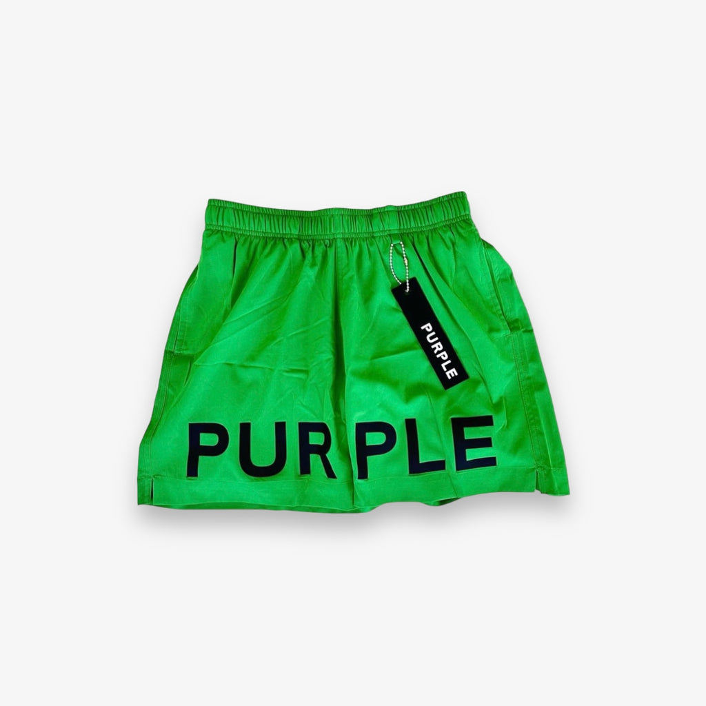 Green and 2024 purple shorts