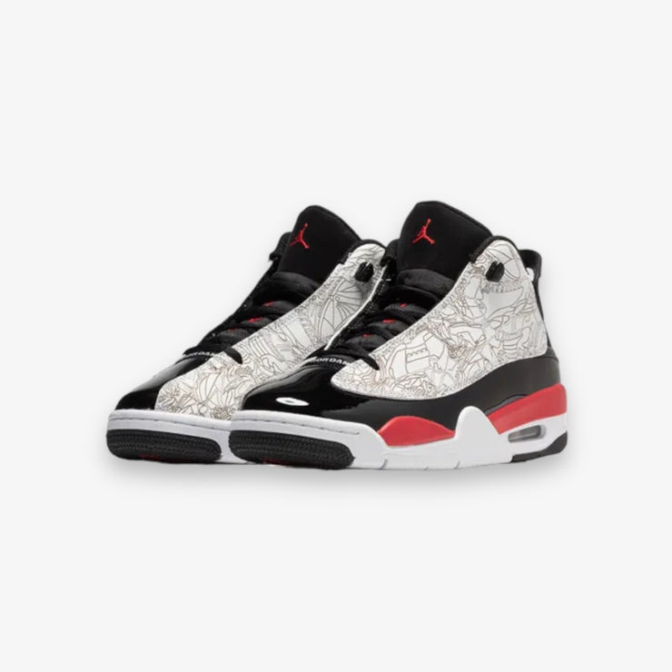 AIR JORDAN DUB ZERO GS WHITE/FIRE RED-BLACK DV1360-162