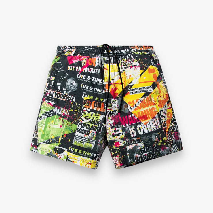 Paper Planes Tabloid Print Short Neon Night