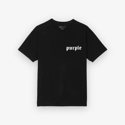 Purple Brand Textured Jersey SS Tee Gothic Jumbo Black Beauty