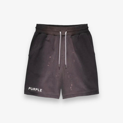 Purple Brand French Terry Short Black Beauty Bleached Core Mini