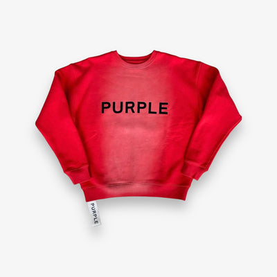Purple Brand HWT Fleece Crewneck Poppy Red Core Jumbo