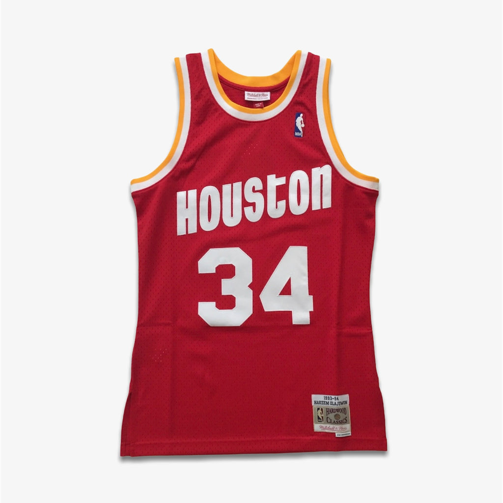 Hakeem Olajuwon Houston Rockets #34 Mitchell & Ness NBA Authentic 1996 –  Cowing Robards Sports