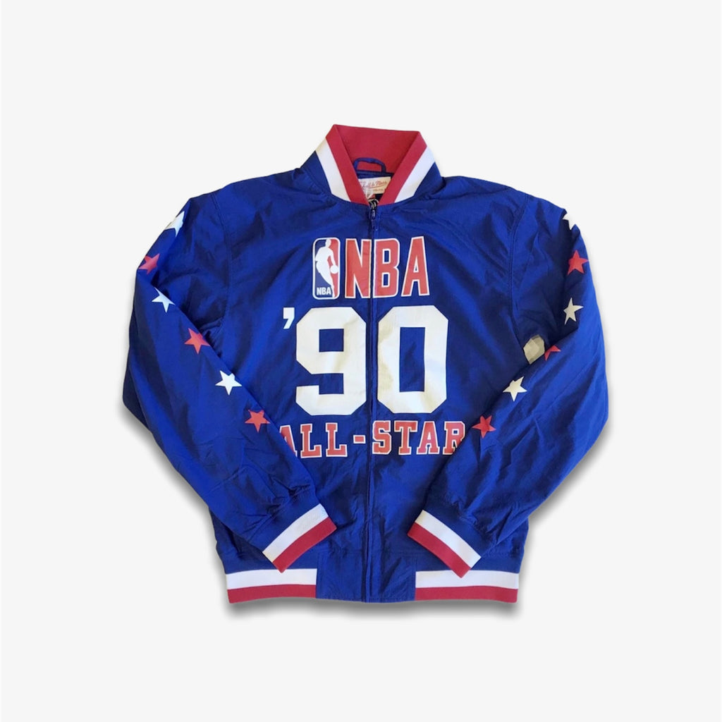 Mitchell & Ness NBA All Star Miami Warm Up Jacket '90 Blue – Sneaker Junkies