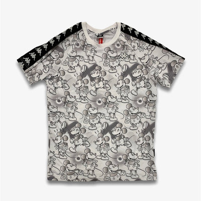 Kappa 222 Banda Coen Disney T-Shirt White Grey Graphic