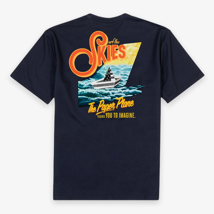 Paper Planes Cloud Surf French Terry Tee Navy
