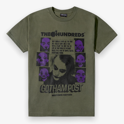The Hundreds x Batman: The Dark Knight Gotham Post T-Shirt Military Green
