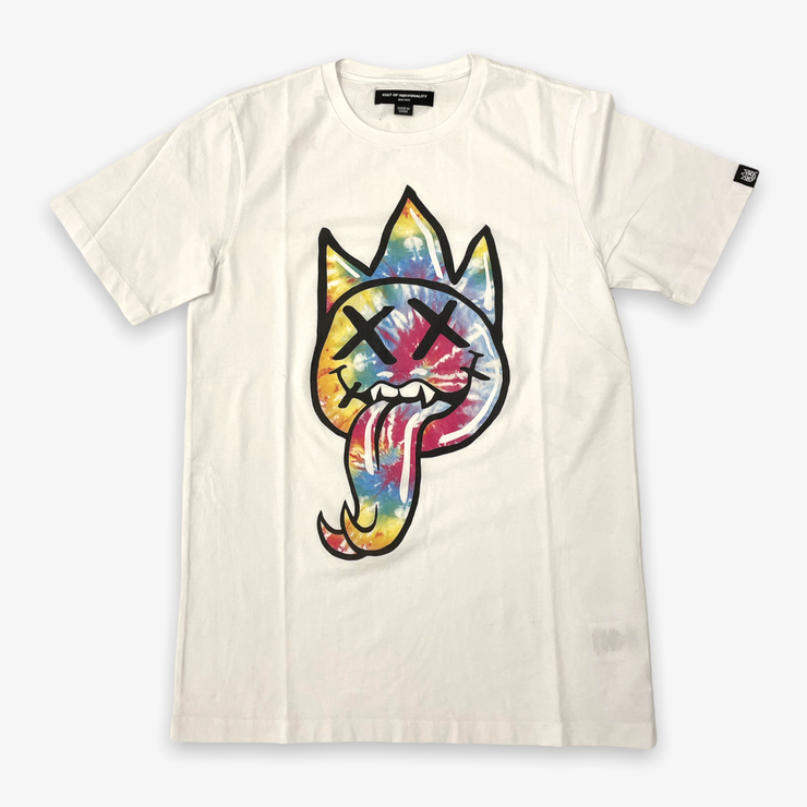 Cult of Individuality S/S Crew Tee "Tie Dye Tongue" White