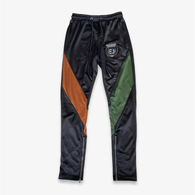 Sneaker Junkies Striped Track Pants Black Green Brown