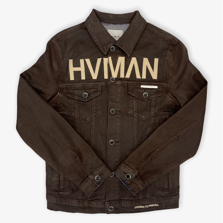 Hvman HVMAN MK1 Denim Jacket Overspray Burgundy – Sneaker Junkies