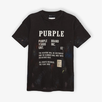 Purple Brand History Painted Tee Black