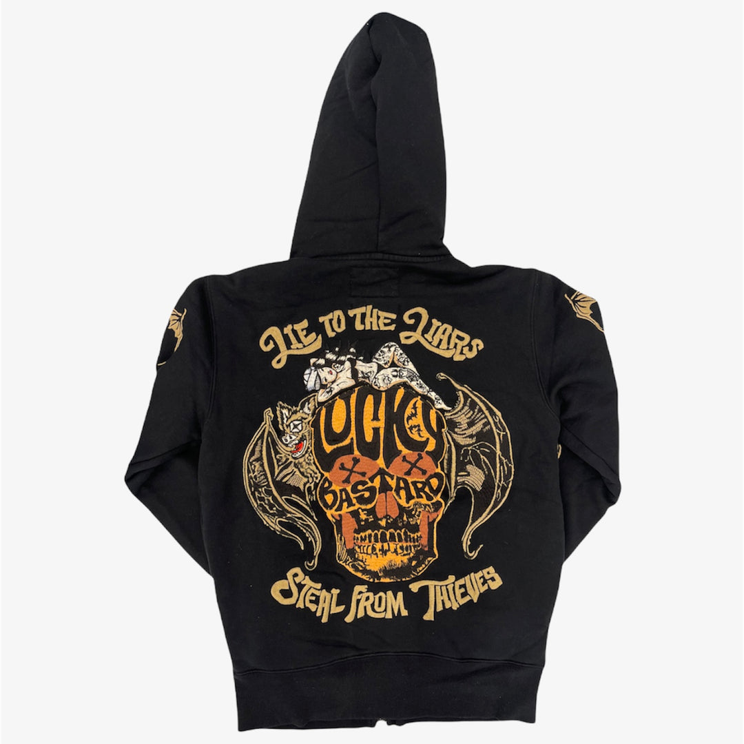 Cult of Individuality x Lucky Bastard Full Zip Hoody Black