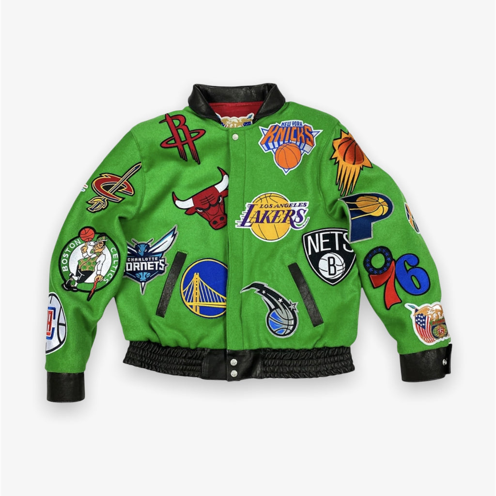 Jeff Hamilton NBA Collage Wool & Leather JKT Green – Sneaker Junkies