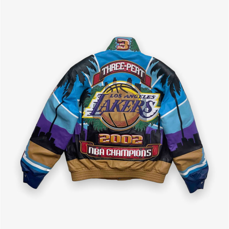 Jeff Hamilton Lakers 3-Peat Championship Jacket Genuine Leather
