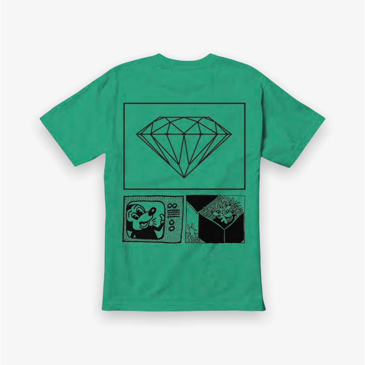 Diamond Supply Co. Mickey Mouse x Keith Haring Box Tee Green