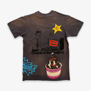 Ice Cream Check In For Laughs SS Tee Asphalt