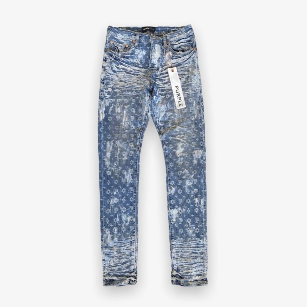 ハリポタpurple brand denim 29 Purple Brand Super Heavy Waxed Indigo Jacquard Monogram – Sneaker