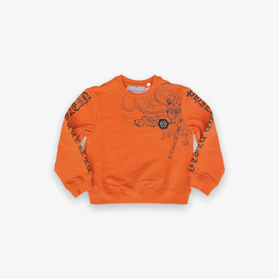 Philipp Plein Gothic logo mini me sweatshirt orange