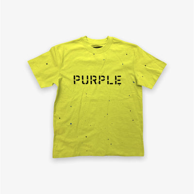 Purple Brand Jersey Yellow Stencil Logo W/ Paint